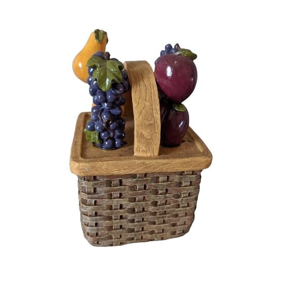 Vintage Fruit jelly spreader   grape, pear apple  4   spreaders in holder - Picture 1 of 6